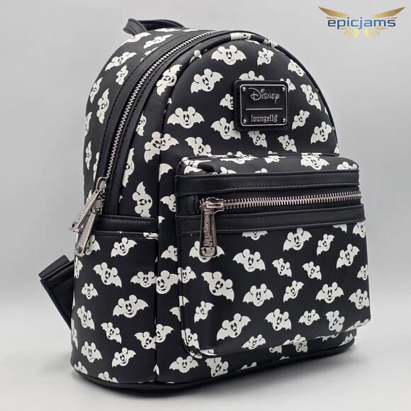 Loungefly Disney Totally Batty Mickey Bat AOP Mini Backpack Glow in the Dark New main image 4